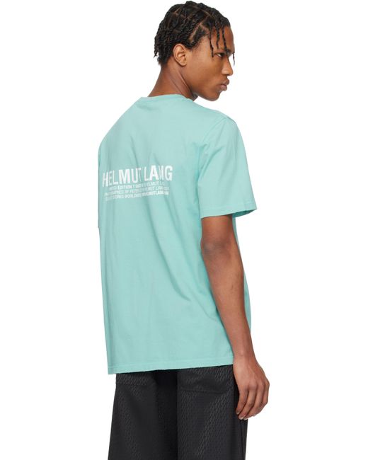 メンズ Helmut Lang ブルー Brooklyn Postcard Tシャツ Green