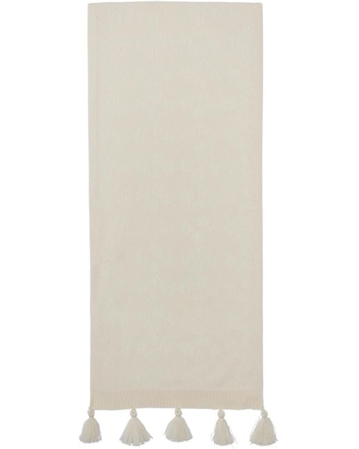 Adererror White Off- Fluic Scarf for men