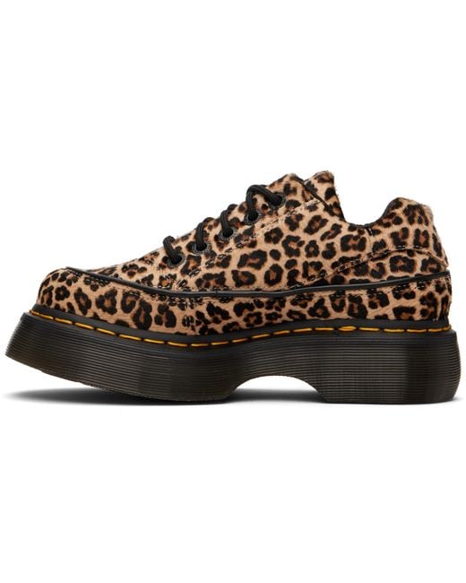 Dr. Martens Black Tan Buzz 5-Eye Leopard Derbys
