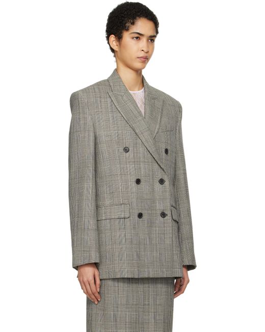 Veston Noir Et Blanc À Double Boutonnage Wardrobe NYC en coloris Black