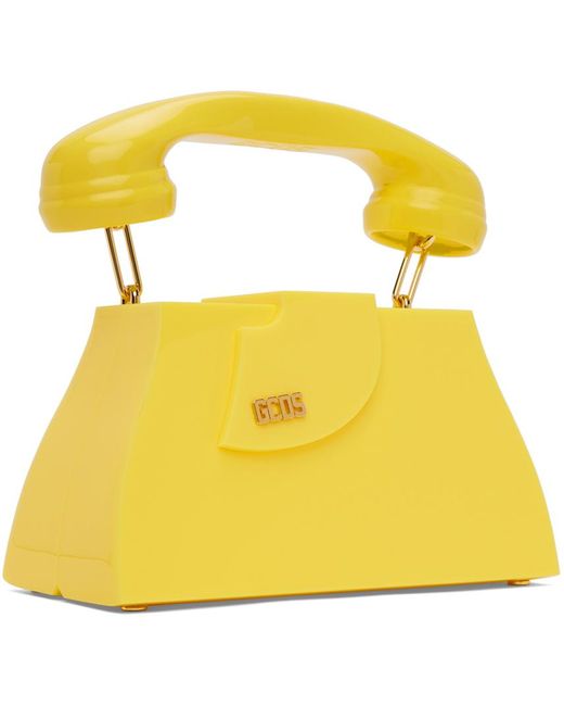 Moyen sac comma jaune à poignée en forme de téléphone Gcds en coloris Yellow