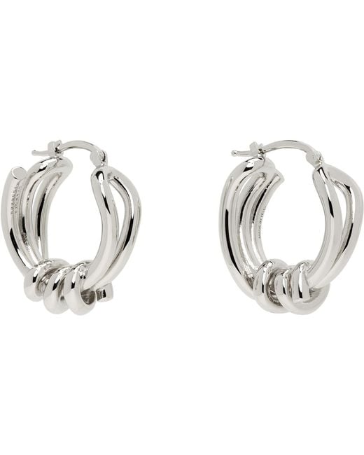 MM6 by Maison Margiela Black Knot Earrings for men