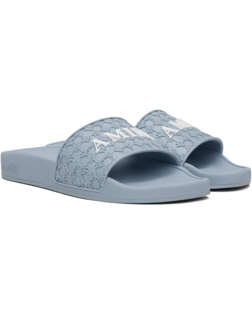 Amiri Black Ma Quad Pool Slides for men