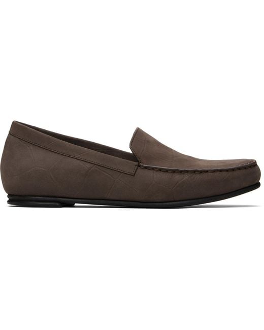 Loulou de Saison Black Pesaro Soft Suede Loafers
