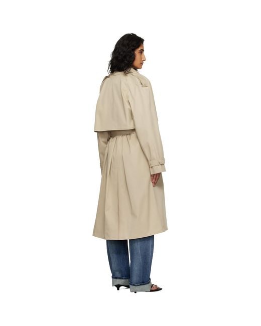 Anine Bing Blue Taupe Rickie Maxi Trench Coat