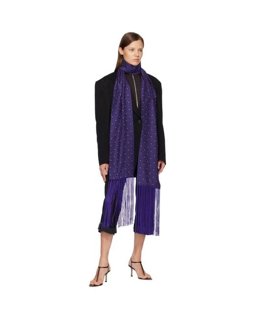 Acne Blue Silk Scarf