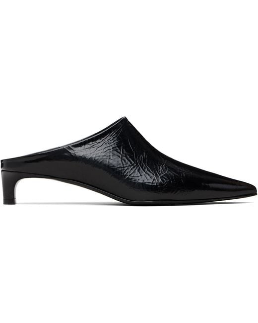 Jil Sander Black Mule Heels