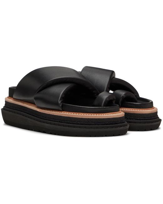 Sacai Black Multiple Sole Sandals for men