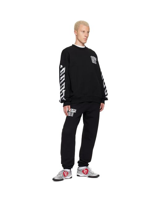 Off-White c/o Virgil Abloh Black Motion Arrow Cuffed Sweatpants for men
