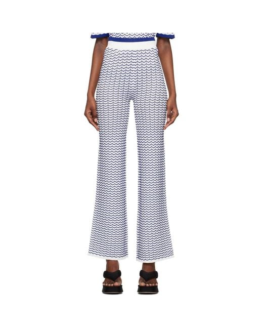 REMAIN Birger Christensen Multicolor White 3d Wave Lounge Pants