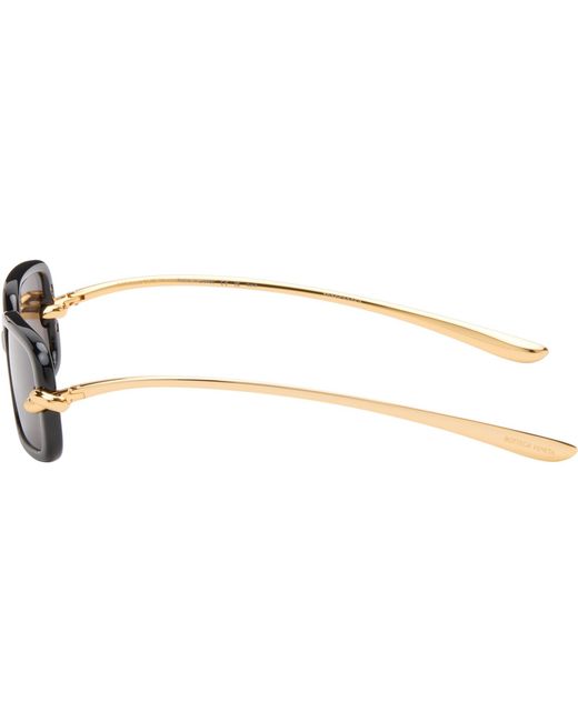 Bottega Veneta Brown Knot Rectangular Sunglasses