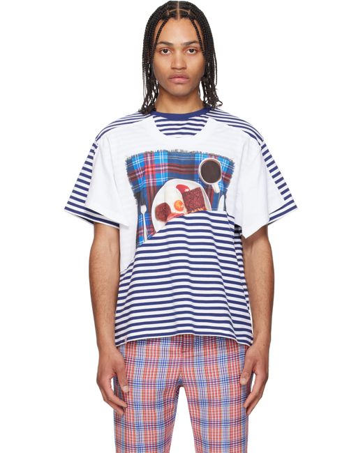 Charles Jeffrey Blue Auld Hag Edition Double T-Shirt for men