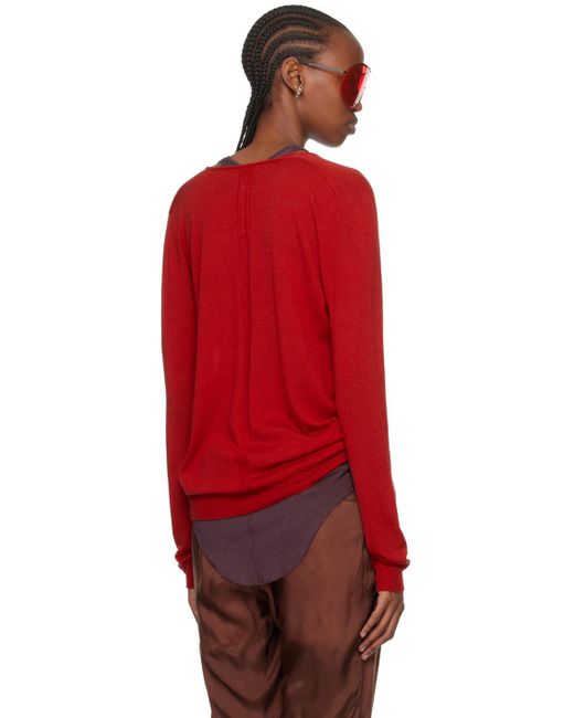Rick Owens Red Dylan Sweater