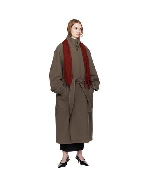 Pleats Please Issey Miyake Red Burgundy Monthly Colors October Scarf