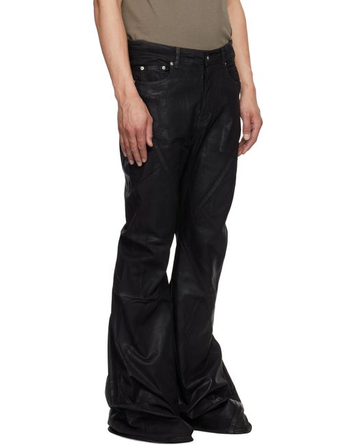 メンズ Rick Owens ブラック Hollywood Bias ブーツカット ジーンズ Black