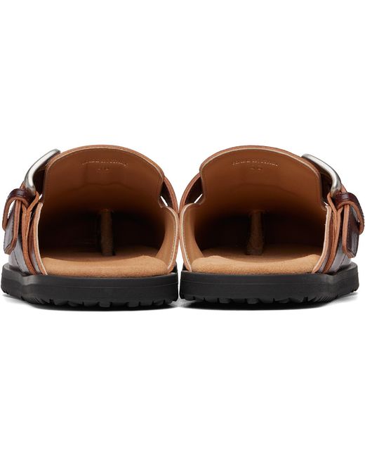 Maison Margiela Brown Burgundy Tabi Daily Mule Loafers for men