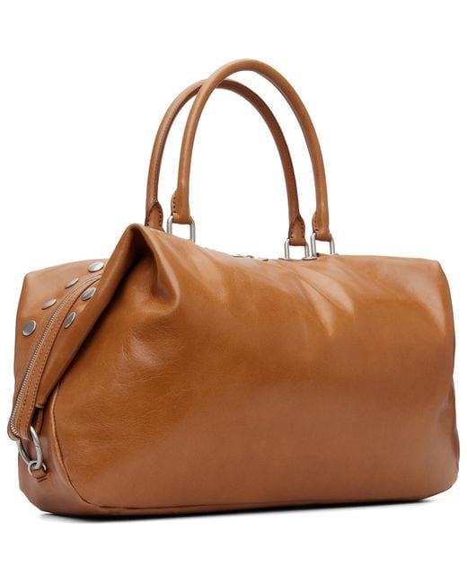 MARGE SHERWOOD Brown Dumpling Stud Bag