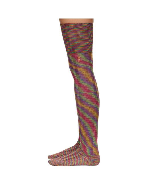 Kiko Kostadinov Brown Sitella Thigh High Socks