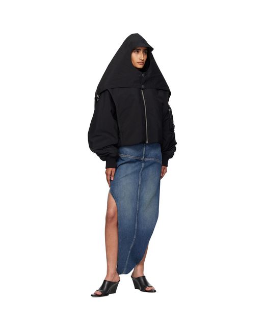 Jean Paul Gaultier Black 'The Hooded' Bomber Jacket