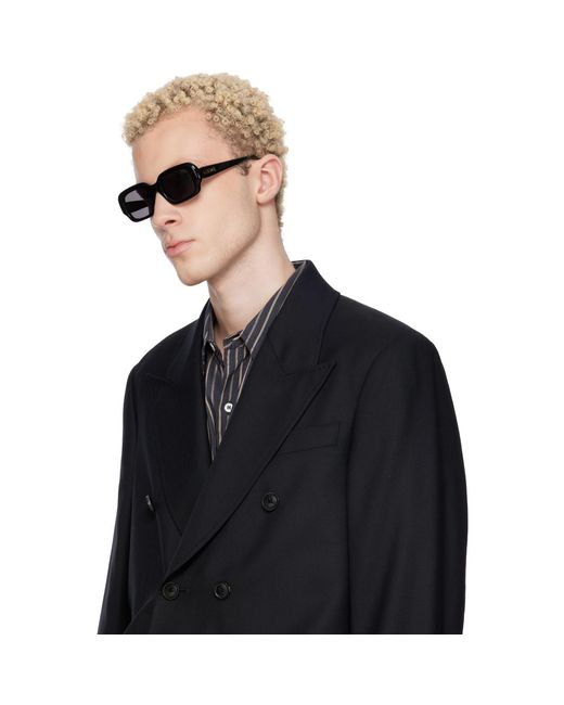 Loewe Black Rectangular Slim Sunglasses for men