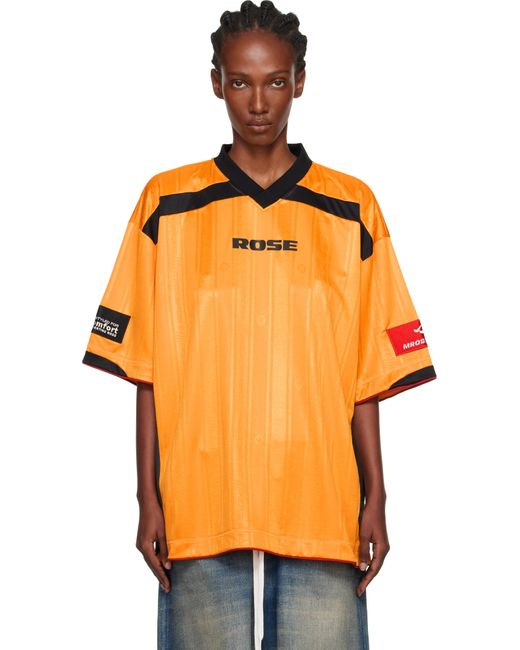 Martine Rose Orange Printed Football T-Shirt