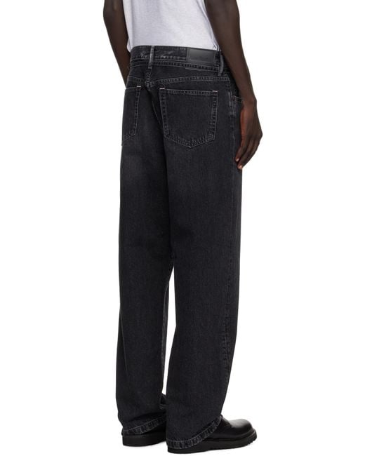 Acne Black Loose Fit 1991 Toj Jeans for men