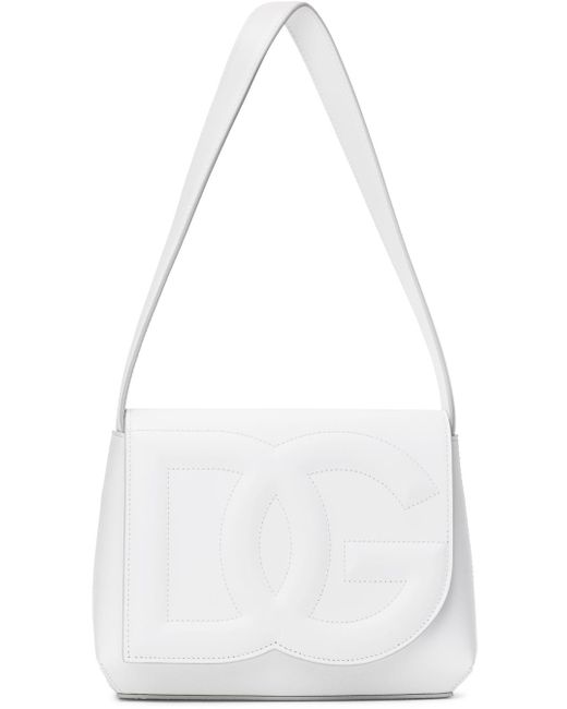 Dolce & Gabbana Dolce&gabbana White Logo Shoulder Bag