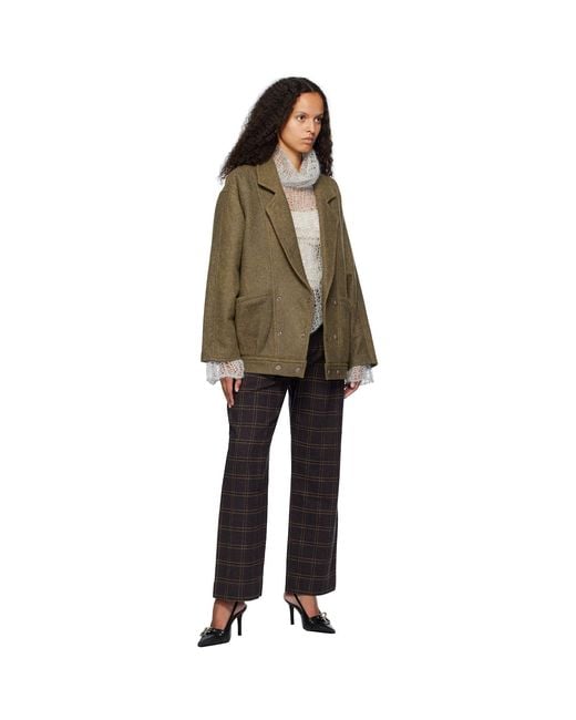 R13 Black Relaxed Trousers