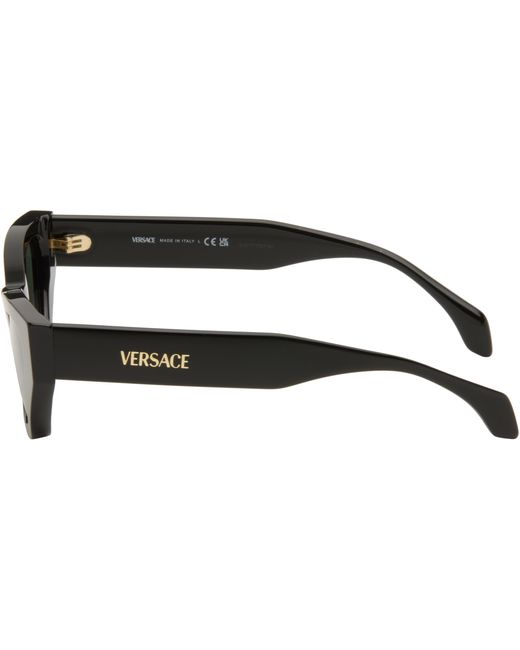 Versace Black Signature Cat-Eye Sunglasses