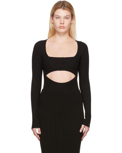 ANDREADAMO Black Andreādamo Cut-out Bodysuit