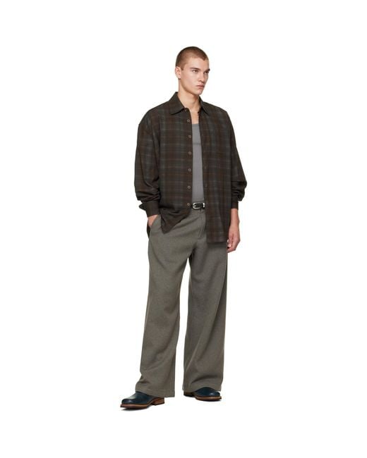Our Legacy Gray Bridge Chino Trousers for men