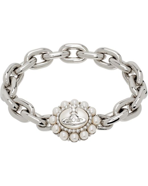 ヴィヴィアンウエストウッド amaya チェーン ブレスレット シルバー パール メンズ Vivienne Westwood シルバー Amaya チェーンブレスレット