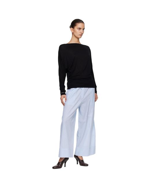 Totême  Black Wide Summer Trousers