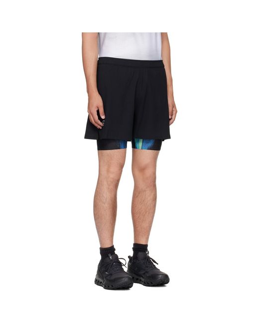 On Shoes Black Pace Shorts for men