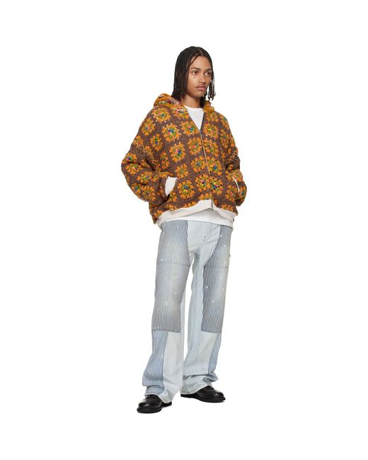 Cout de la Liberte Gray Max Hickory Stripe Union Work Jeans for men