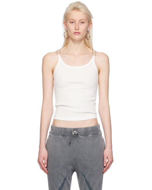 Dion Lee White Wire Strap Tank Top