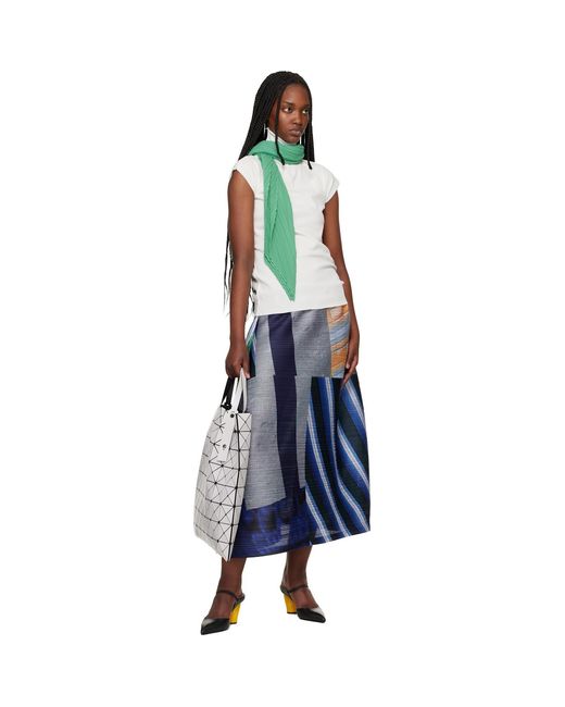 Pleats Please Issey Miyake Green March Monthly Scarf