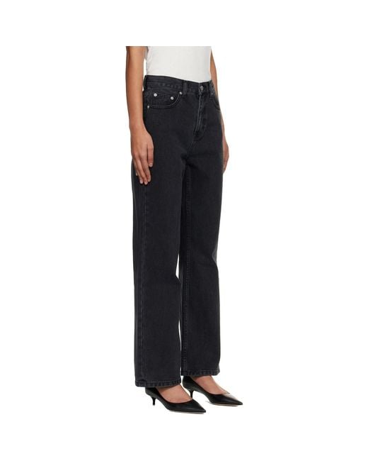 DUNST Black Relaxed Flared Jeans
