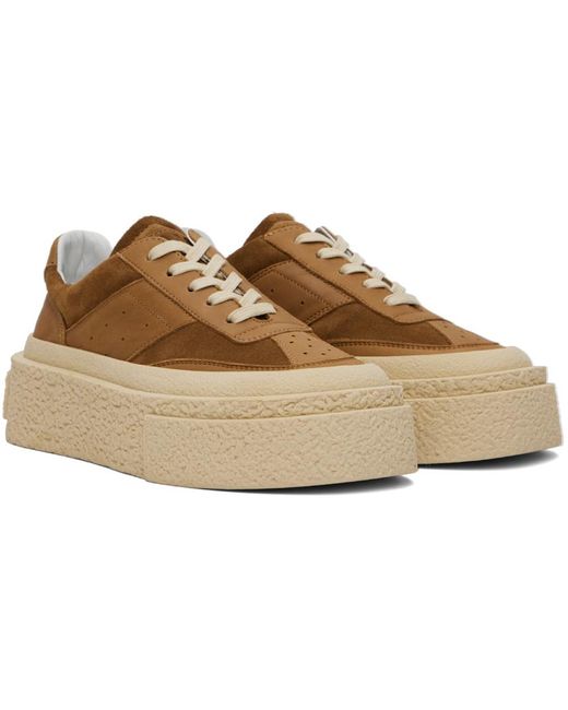 Tan cheap platform sneakers
