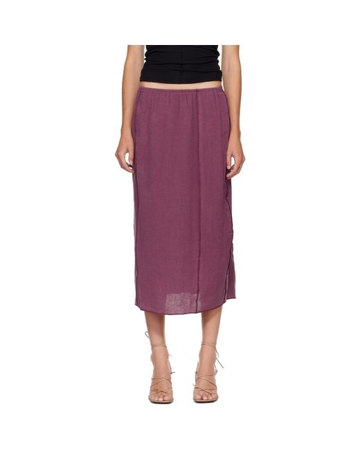 Baserange Purple Shok Midi Skirt