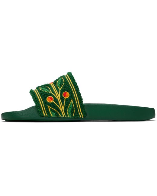 Casablanca Black Laurel Terry Slides for men