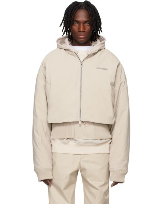 HELIOT EMIL Pneumatic Bomber Jacket in Natural for Men | Lyst