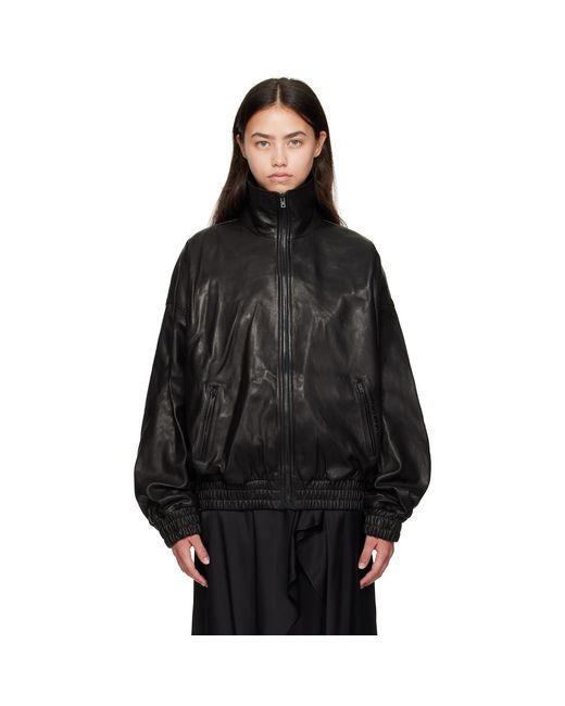 Acne Black Zip Leather Jacket