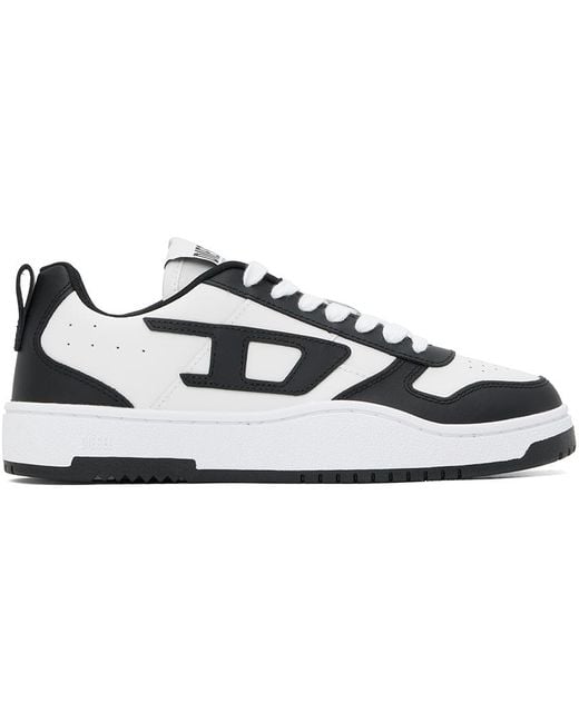 DIESEL Black & White S-ukiyo V2 Low Sneakers for men