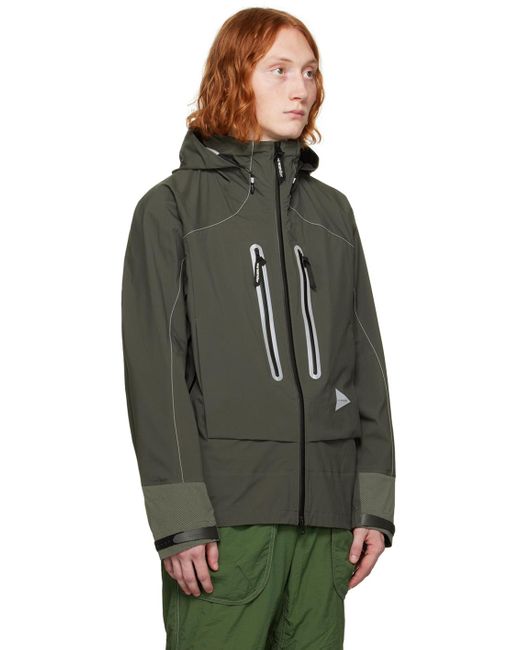 And Wander Green Reflective Jacket for men