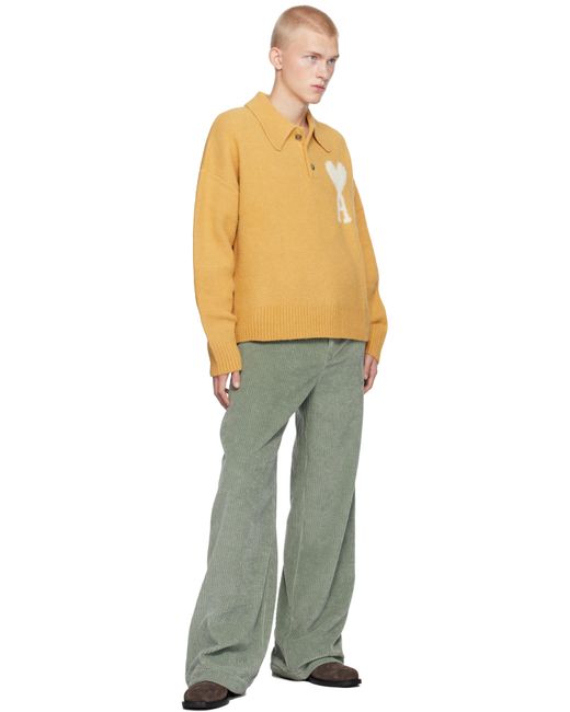 メンズ AMI Ami De Coeur ニットポロシャツ Multicolor