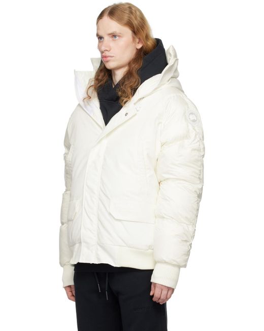Canada Goose White 'Paradigm' Chilliwack Bomber Down Jacket for men