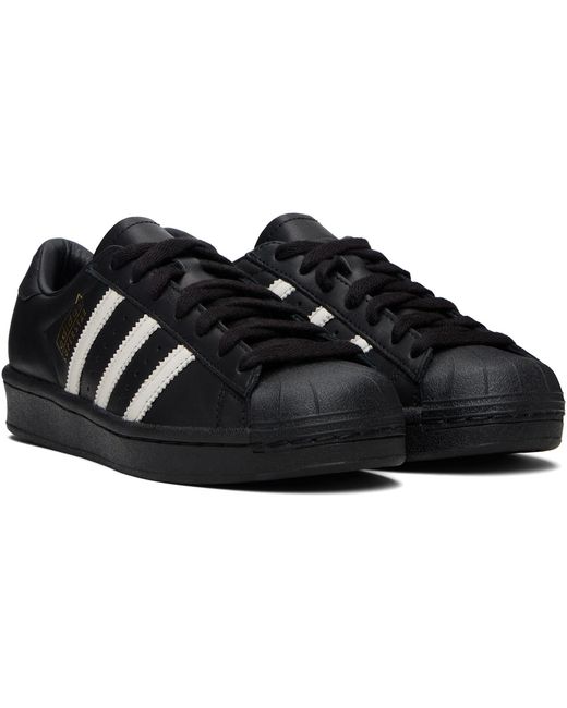 Adidas Originals Black Superstar Vintage Sneakers