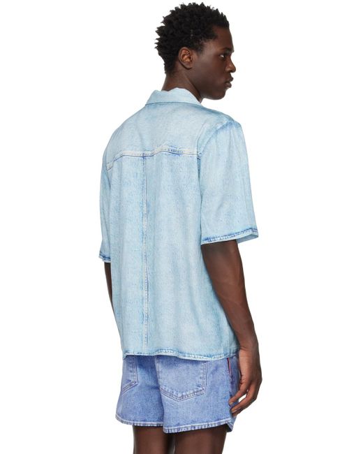 DIESEL Blue S-mac-dnm Shirt for men