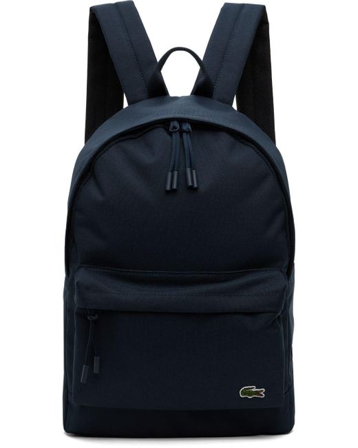 Lacoste Zip Backpack in Blue for Men